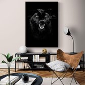 Poster Panther Roar - Dibond - Meerdere Afmetingen & Prijzen | Wanddecoratie - Interieur - Art - Wonen - Schilderij - Kunst