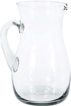 Schenkkan/waterkan transparant glas 1liter 23 cm - Kannen