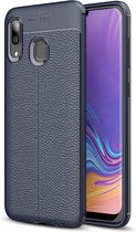 Samsung Galaxy A40 Hoesje - Mobigear - Luxury Serie - TPU Backcover - Marineblauw - Hoesje Geschikt Voor Samsung Galaxy A40