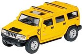 Metalen Hummer H2 SUV: 12,5 cm Geel