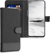 kwmobile telefoonhoesje voor OnePlus Nord 2 5G - Hoesje met pasjeshouder in antraciet / zwart - Case met portemonnee