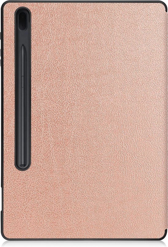 Samsung Tab S7 FE Case Luxe Case Book Case With Cutout S Pen - Samsung Galaxy Tab S7 FE 12,4 pouces - Or Rose