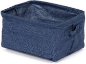 opbergmand Denim 25 x 20 x 15 cm katoen blauw S