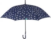 paraplu bloemen dames 102 cm fiberglas blauw