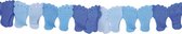 slinger voetjes 6 meter papier blauw