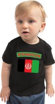 Afghanistan baby shirt met vlag zwart jongens en meisjes - Kraamcadeau - Babykleding - Afghanistan landen t-shirt 80 (7-12 maanden)