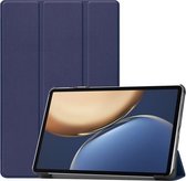 Voor Honor Tablet V7 Pro Custer Textuur Horizontale Flip Lederen Case met Drie-opvouwbare Houder & Slaap / Wake-up Functie (Blauw)