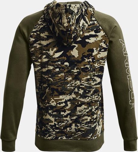 Under Armour Rival FLC Camo Script sportsweater heren groen dessin | bol