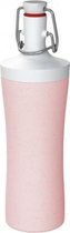 drinkfles Plopp To Go 425 ml roze/wit