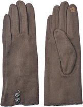 Juleeze Handschoenen Winter 8x24 cm Bruin 100% Polyester Handschoenen Dames