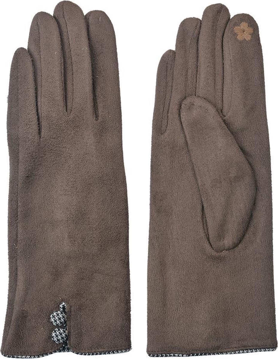 Juleeze Handschoenen Winter 8x24 cm Bruin Polyester