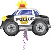 folieballon politieauto 60 x 45 cm grijs