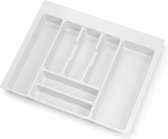 Emuca Bestekbak Optima voor keukenladen Vertex/Concept 500, unit 600 mm, Planken 16mm, Kunststof, Wit