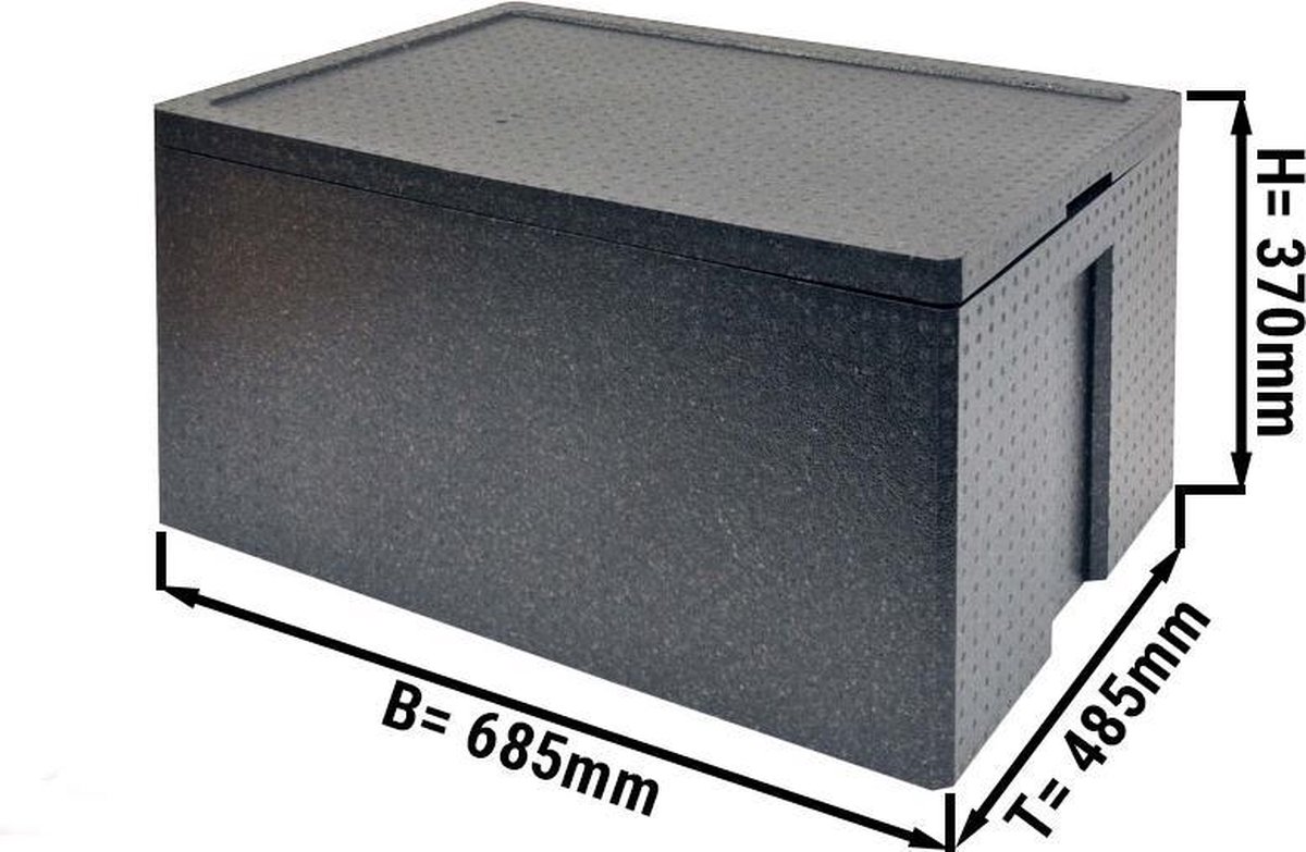 Thermobox Maxi - 82,3 liter | Isolatiebox | Piepschuim box | Polibox | Warmhoudbox | GGM Gastro