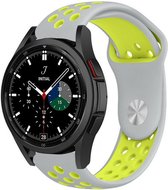 Strap-it Samsung Galaxy Watch 4 Classic 42mm sport band - grijs/geel