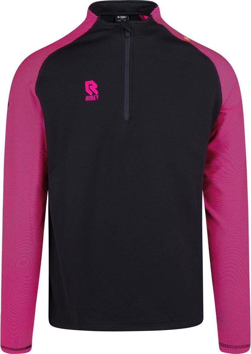 Robey Performance Ziptop Kinderen - Zwart / Fluo Roze | Maat: 116