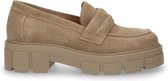 Sacha - Dames - Beige suède loafers - Maat 38