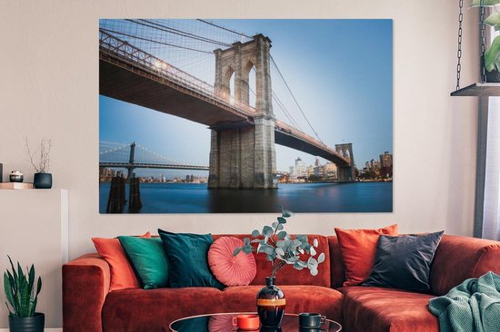 Tableau sur toile Pont - Brooklyn - Amérique - 150x100 cm - Décoration murale