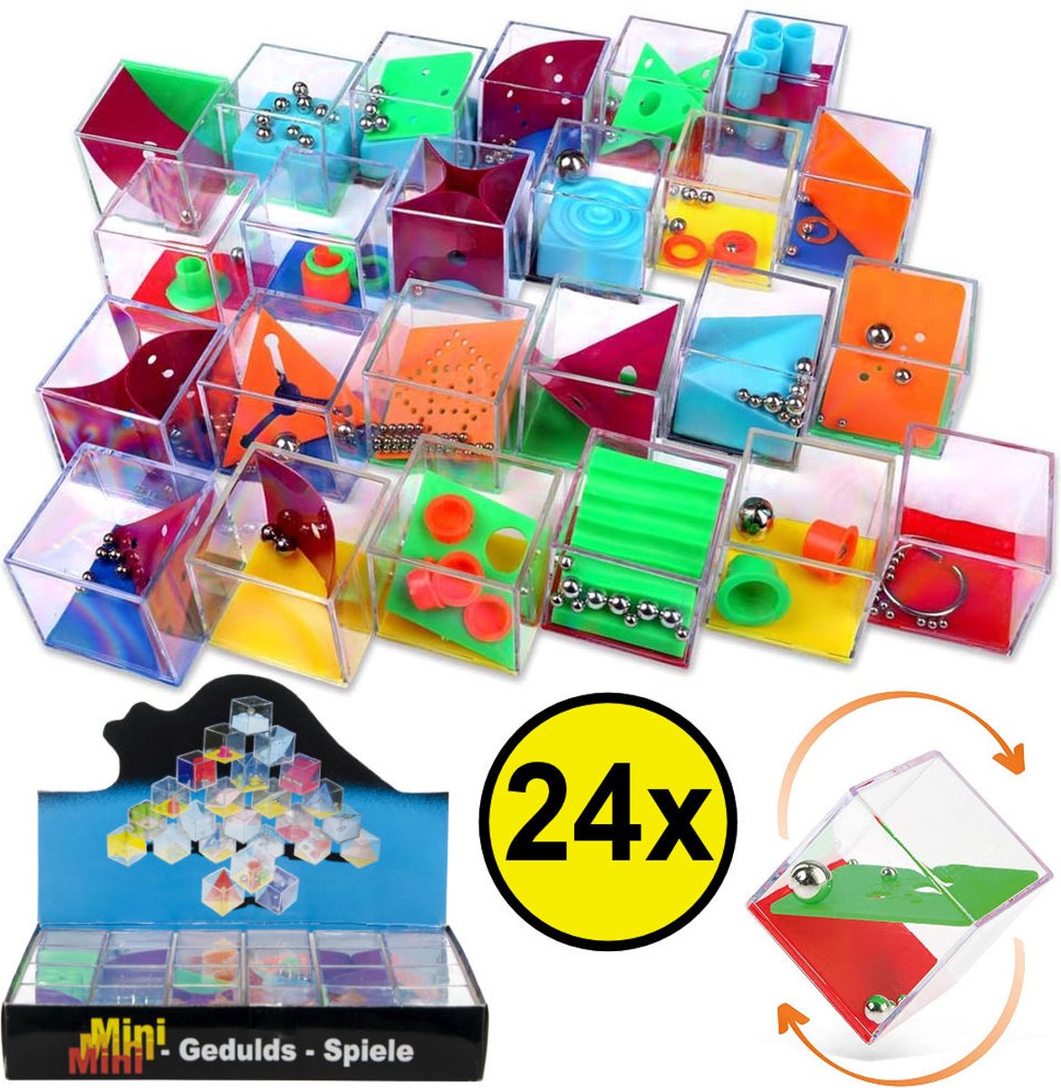 Uitdeelcadeaus 24 STUKS Geduldspelletjes Kubus - Traktatie Uitdeelcadeautjes voor kinderen - Klein Speelgoed Traktaties — afbeelding 5