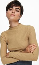 Only T-shirt Onlemma L/s High Neck Top Noos Jrs 15180040 Tannin Dames Maat - XS