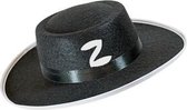 Zorro hoed vilt zwart kindermaat