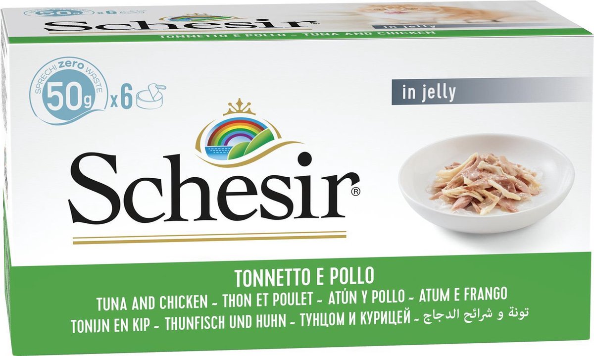 Schesir Schesir Kat Mp Blik 6x50 g Tonijn&Kip