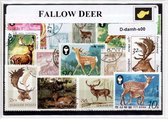 Damherten - Luxe postzegel pakket (A6 formaat) : collectie van verschillende postzegels van damherten – kan als ansichtkaart in een A6  envelop - authentiek cadeau - kado - kaart -hert - gewei - hoeven - dama - herten - europa