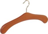 De Kledinghanger Gigant - 2 x Garderobehanger beukenhout kersen gebeitst met messinghaak, 45 cm