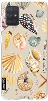 Casetastic Samsung Galaxy A71 (2020) Hoesje - Softcover Hoesje met Design - Sea Shells Sand Print