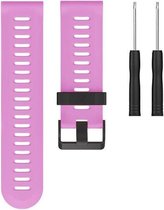 Horlogebandje Geschikt voor Garmin Fenix 3 / 3HR  Licht Roze - Siliconen - Horlogebandje - Polsbandje - Bandjes.nu - Polsband