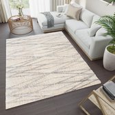 Tapiso Versay Vloerkleed Hoogpolig Shaggy Boho Creme Tapijt Maat- 160x230