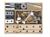 Roba Bouwpakket Junior Hout Grijs/bruin 46-delig - speelgoed 3 jaar - Smartgames - Creatief