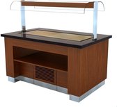 Gekoeld Buffet Wenge B=160cm | Rvs Gekoelde Plaat | Combisteel 7075.0310