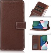 Voor Nokia G10 Litchi Textuur PU + TPU Horizontale Flip Lederen Case met Houder & Kaartsleuven & Portemonnee (Bruin)