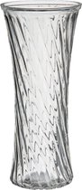Bloemenvaas van glas 14 x 30 cm - Glazen transparante vazen