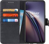 KHAZNEH OnePlus Nord CE 5G Hoesje Portemonnee Bookcase Zwart
