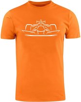 Oranje shirt Racewagen t-shirt | MAX speed | turbo speed | Unisex