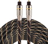 By Qubix ETK Digital Optical kabel 10 meter - toslink audio male to male - Optische kabel nylon series - zwart audiokabel soundbar