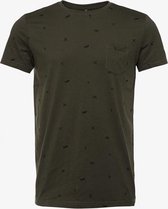Unsigned heren T-shirt met print - Groen - Maat XL