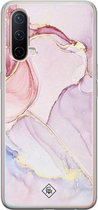 OnePlus Nord CE 5G hoesje siliconen - Marmer roze paars | OnePlus Nord CE case | paars | TPU backcover transparant