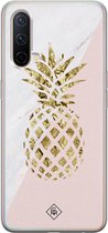 OnePlus Nord CE 5G hoesje siliconen - Ananas | OnePlus Nord CE case | Roze | TPU backcover transparant