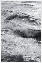 JUNIQE - Poster in kunststof lijst Take Me Surfing -30x45 /Grijs & Wit