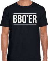 BBQ-ER bbq / barbecue t-shirt zwart - cadeau shirt voor heren - verjaardag / vaderdag kado 2XL