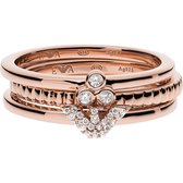 Armani Dames Dames ring 925 sterling zilver glassteen 50 Roségoud 32015129