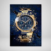 DEVICI Motiverende Wanddecoratie - Muurdecoratie - Audemars Piguet Royal Oak Perpetual Calendar Gold - Canvas Wall Art Ingelijste Wanddecoratie Kantoor Ingelijste Kunstposters & Kunstprints