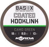 Korda Basix Coated Hooklink - Onderlijnmateriaal - 18lb - 10m - Groen
