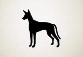 Ibizische Jachthond - Silhouette hond - S - 45x45cm - Zwart - wanddecoratie