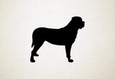 Mastiff - Silhouette hond - S - 45x53cm - Zwart - wanddecoratie