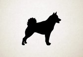 Noorse Buhund - Silhouette hond - M - 60x69cm - Zwart - wanddecoratie