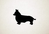 Dorgi - Silhouette hond - L - 68x101cm - Zwart - wanddecoratie